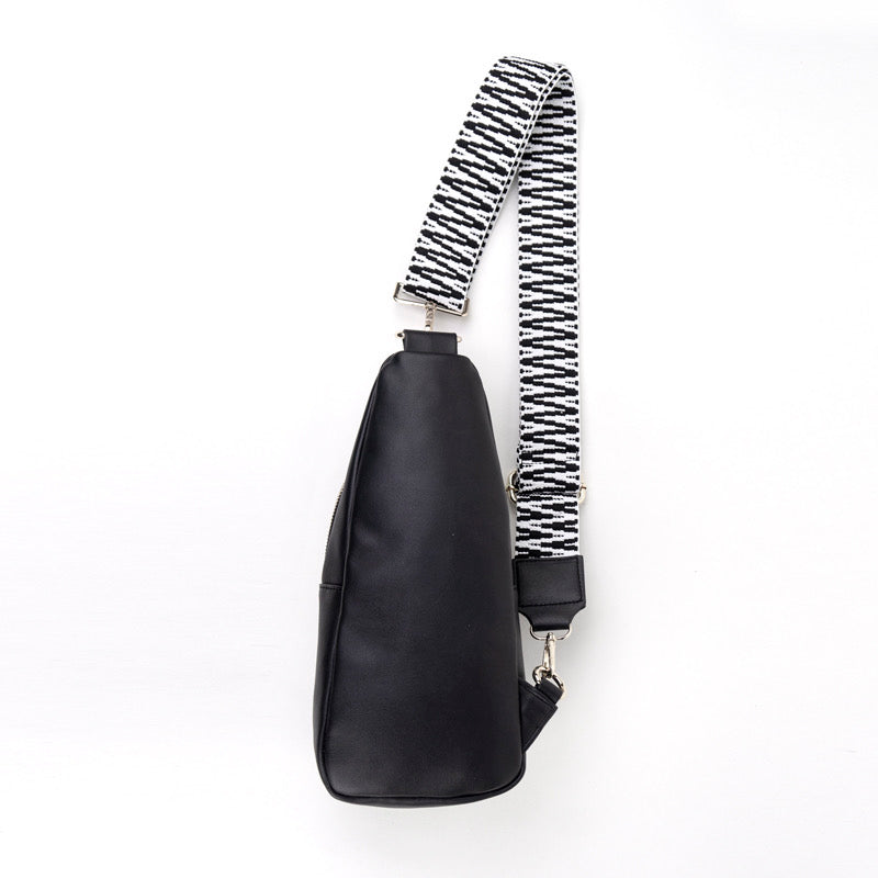 The Arden Sling Bag with Guitar Strap | Black by Babs+Birdie