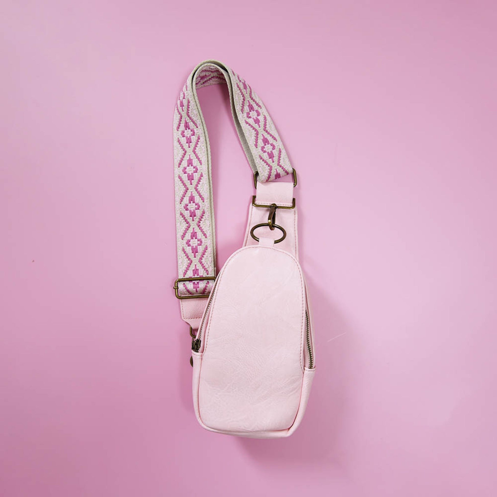 The Isla Sling Bag with Guitar Strap | Pink by Babs+Birdie