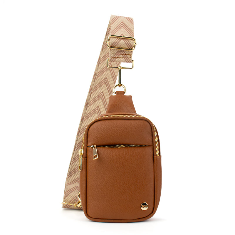 The Harlow | Sling Bag with Chevron Strap | 3 Colors by Babs+Birdie