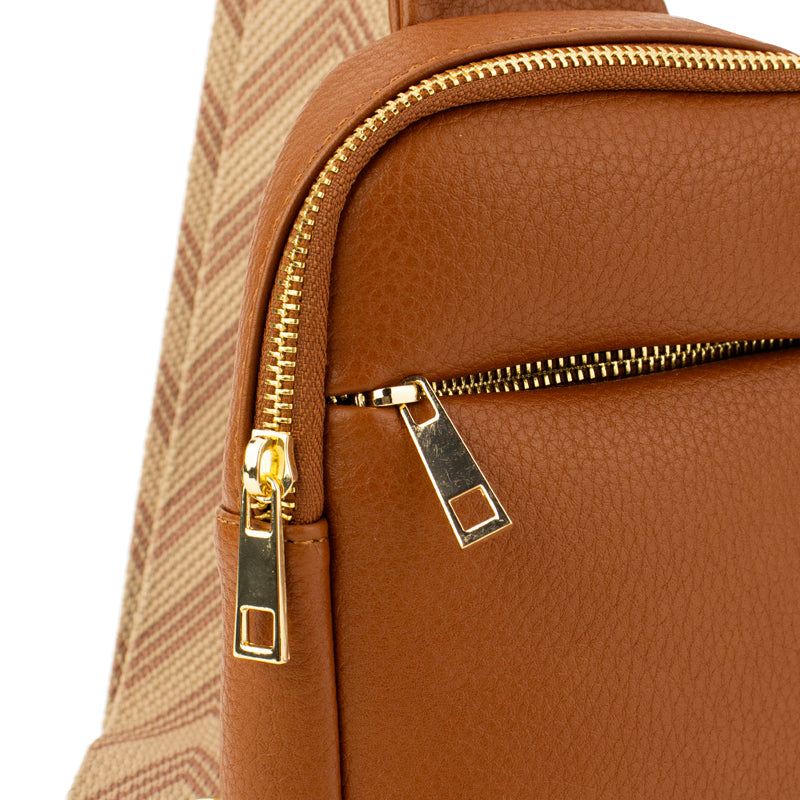 The Harlow | Sling Bag with Chevron Strap | 3 Colors by Babs+Birdie
