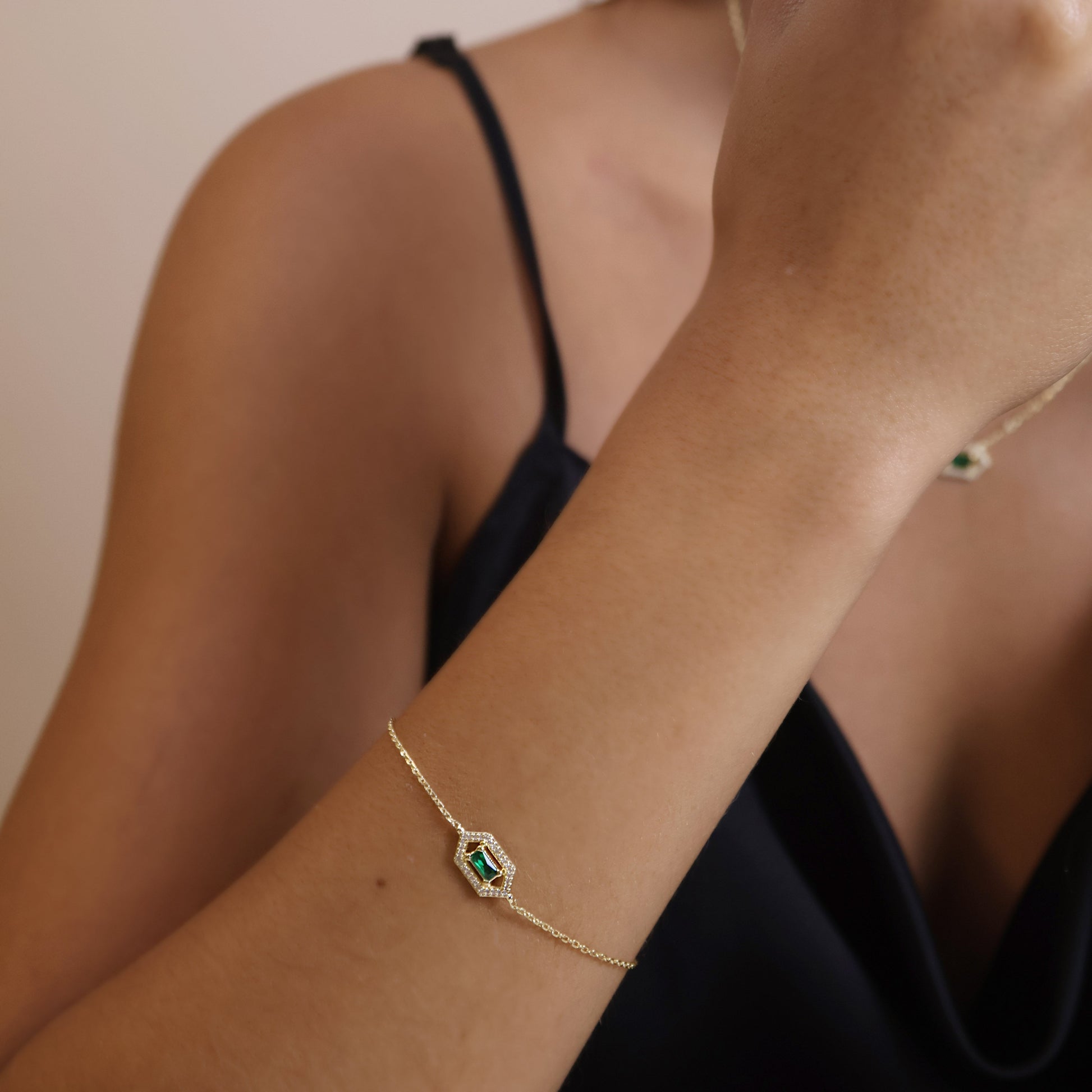 18k Gold Filled Fancy Birthstone Bracelet by GoldFi