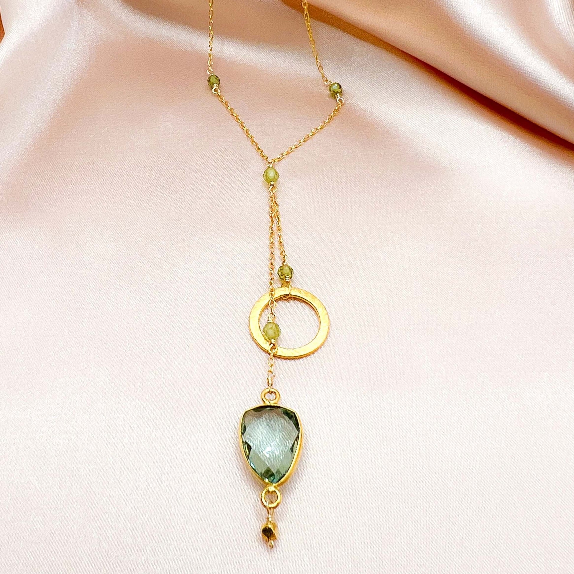 Green Amethyst Ballet Necklace by OyeraCharisma
