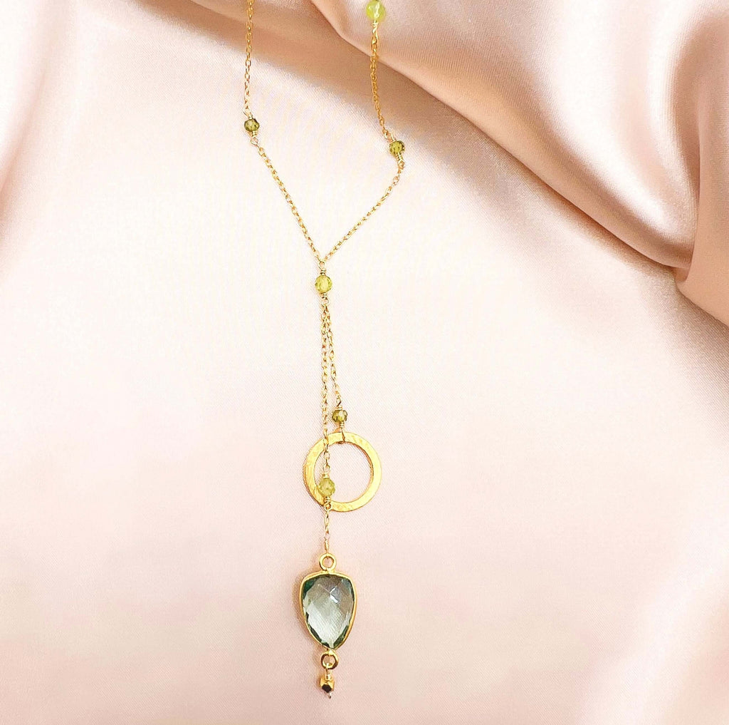Green Amethyst Ballet Necklace by OyeraCharisma