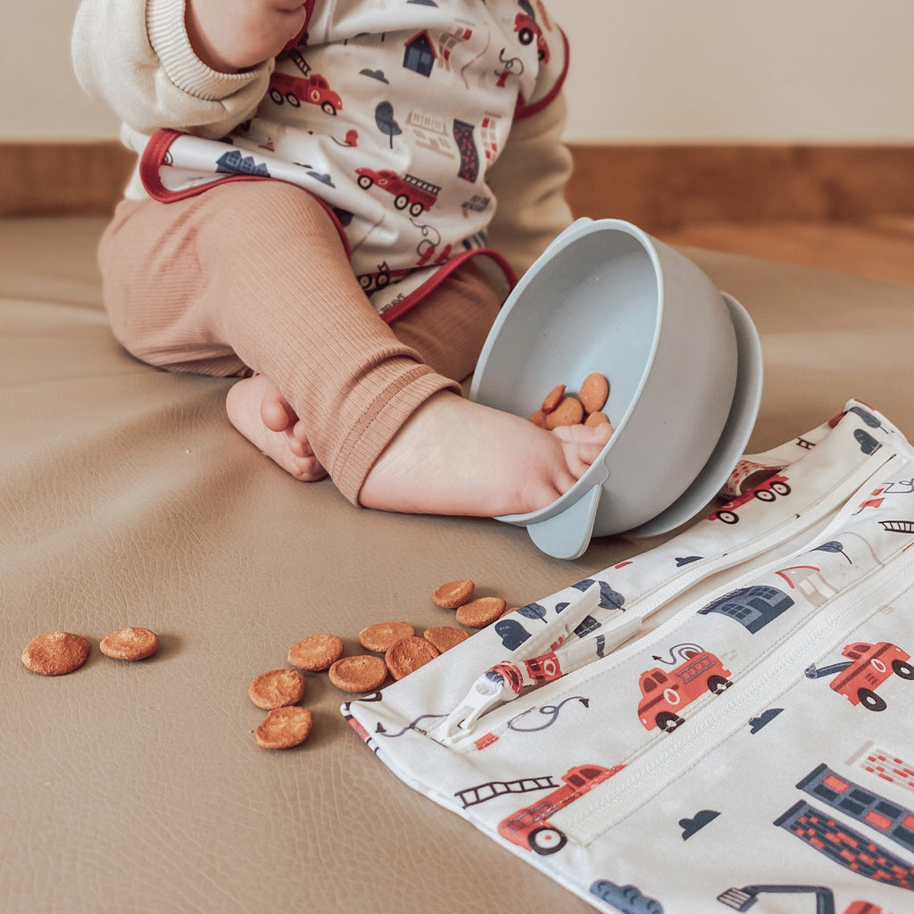 Be Brave - Firefighter - Waterproof Wet Bag (For mealtime, on-the-go, and more!) by BapronBaby