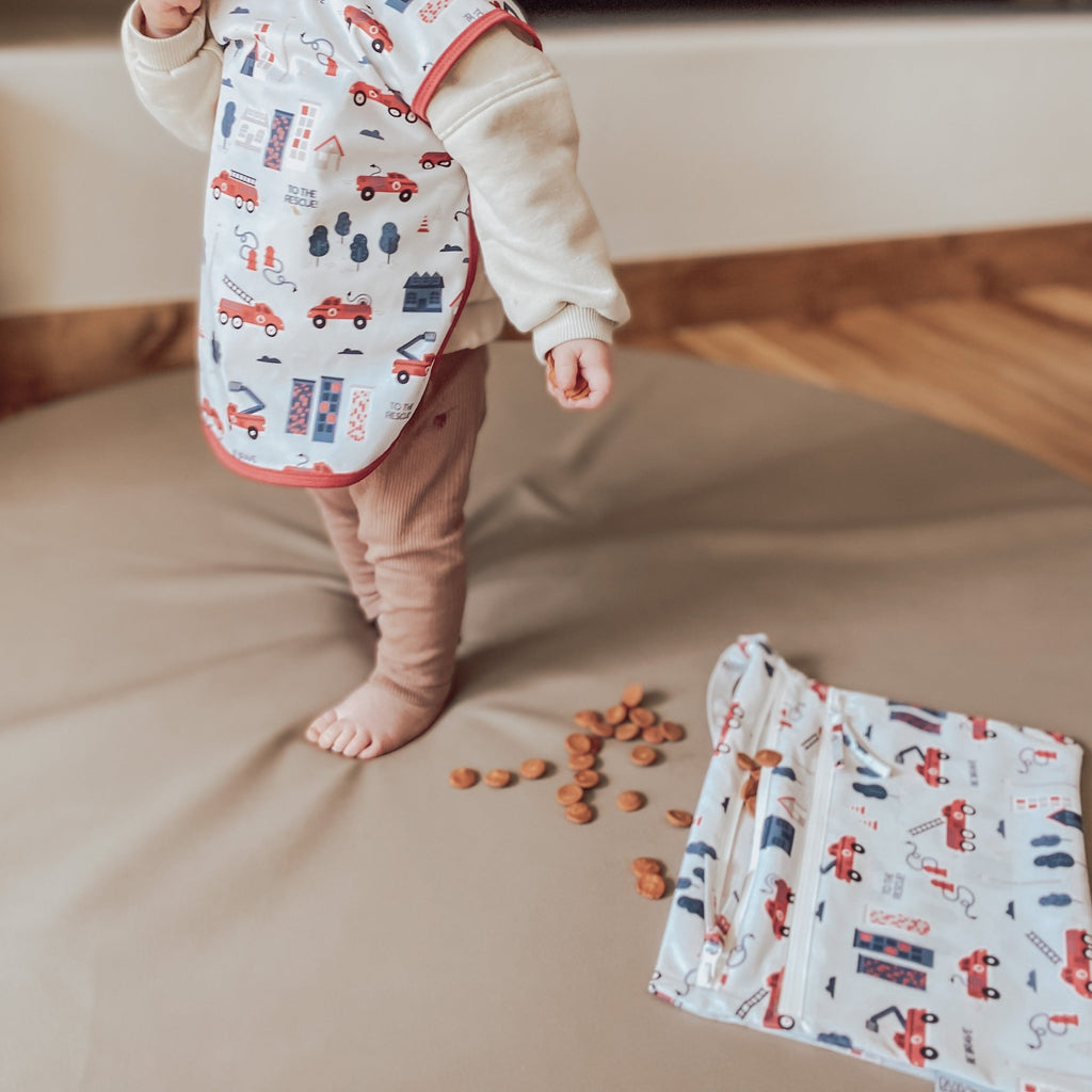 Be Brave - Firefighter - Waterproof Wet Bag (For mealtime, on-the-go, and more!) by BapronBaby