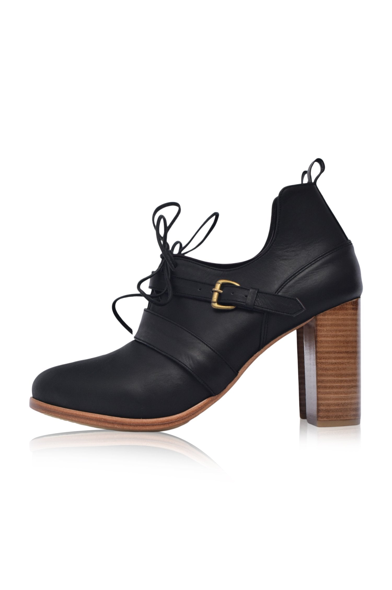 Josephine Lace up Leather Heels by Bali ELF