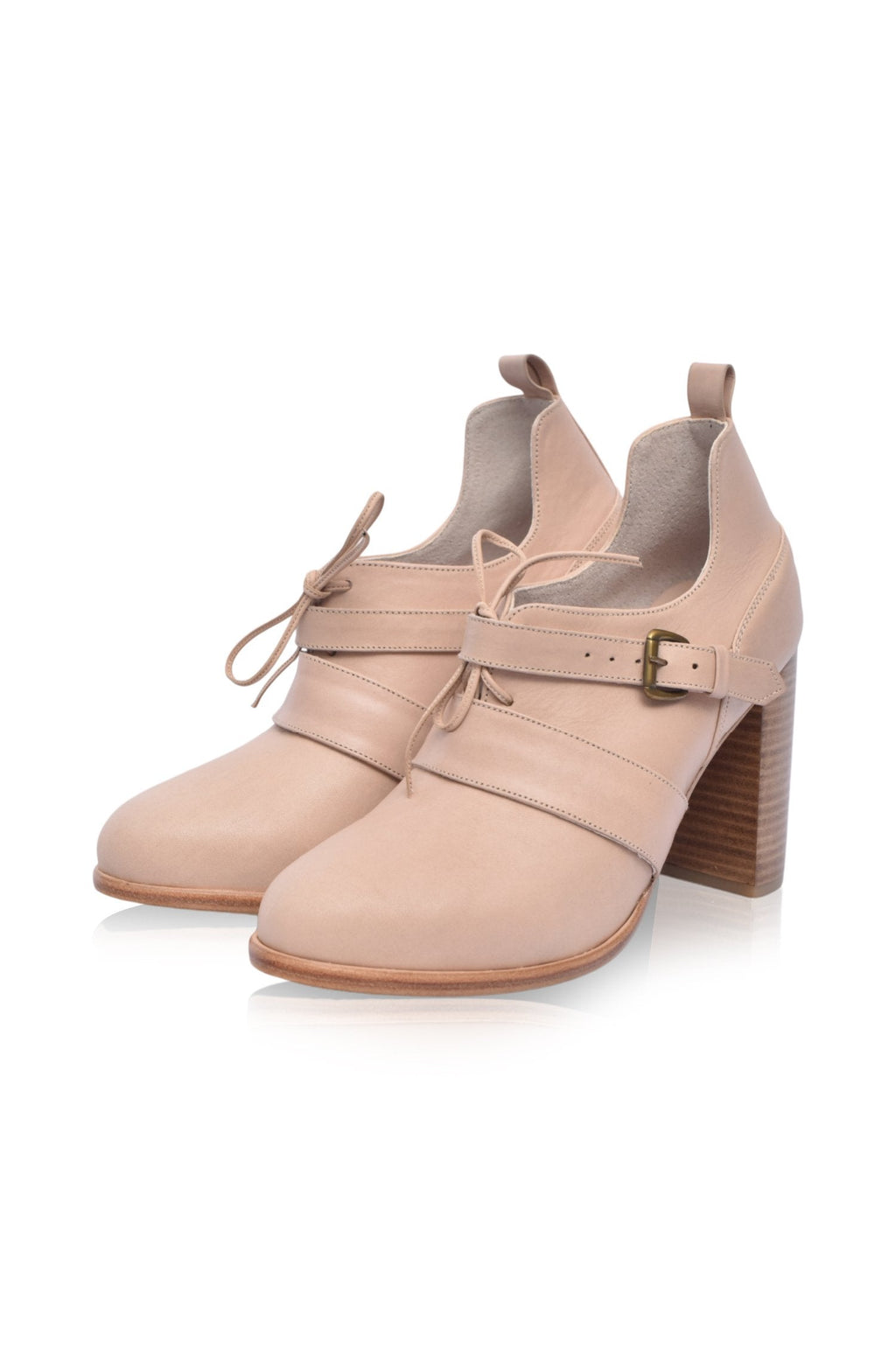 Josephine Lace up Leather Heels by Bali ELF