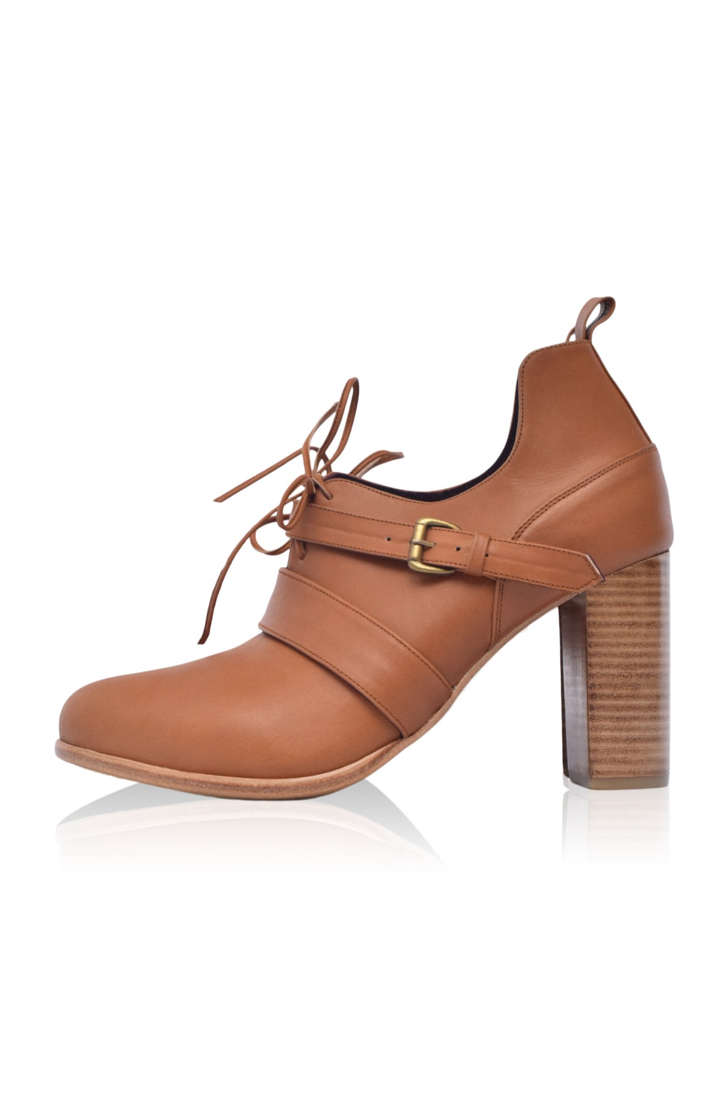 Josephine Lace up Leather Heels by Bali ELF