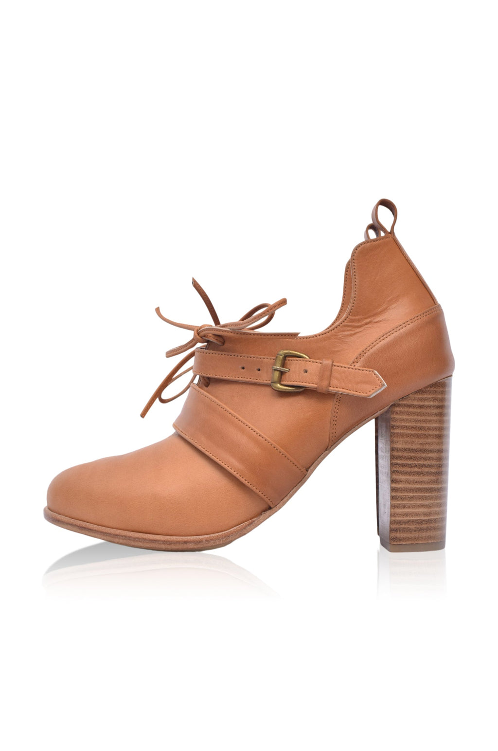 Josephine Lace up Leather Heels by Bali ELF