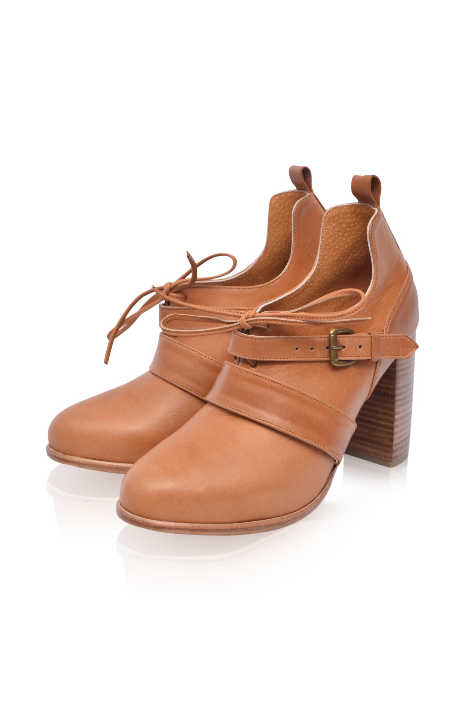 Josephine Lace up Leather Heels by Bali ELF