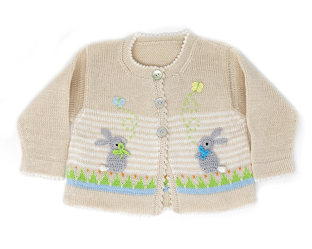 Easter Cardigan with Bunnies by Melange Collection