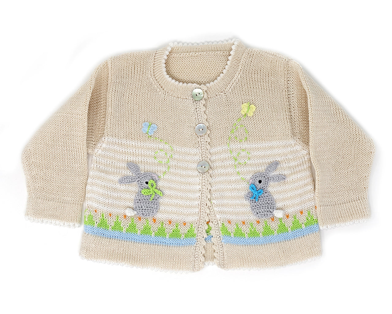 Easter Cardigan with Bunnies by Melange Collection
