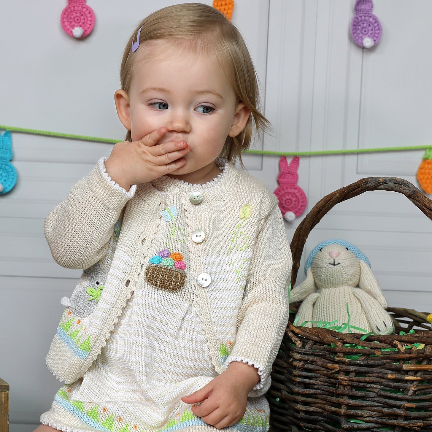 Easter Dress with Bunnies by Melange Collection