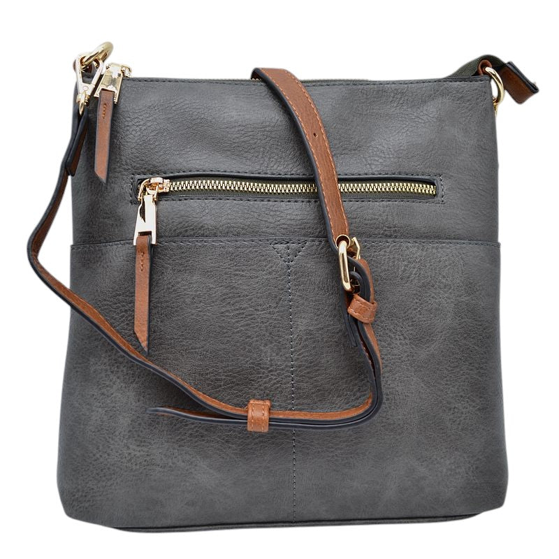 Kaylee Soft PU Vegan Leather 2 in 1 Tote Crossbody Bag by Madeline Love