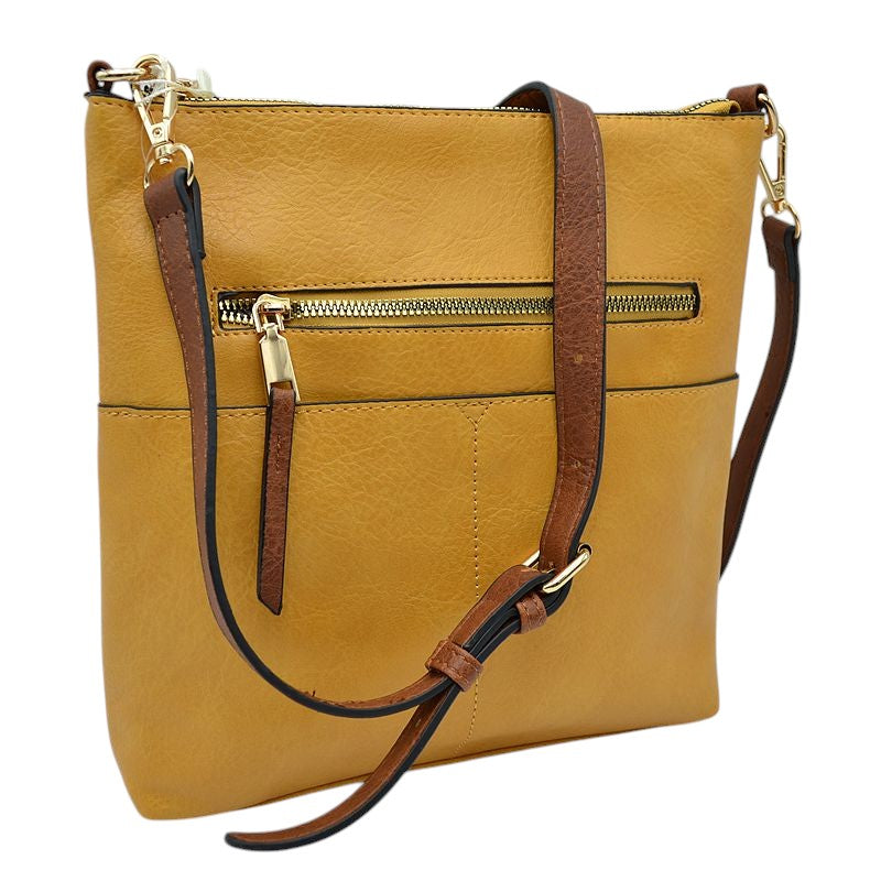 Kaylee Soft PU Vegan Leather 2 in 1 Tote Crossbody Bag by Madeline Love