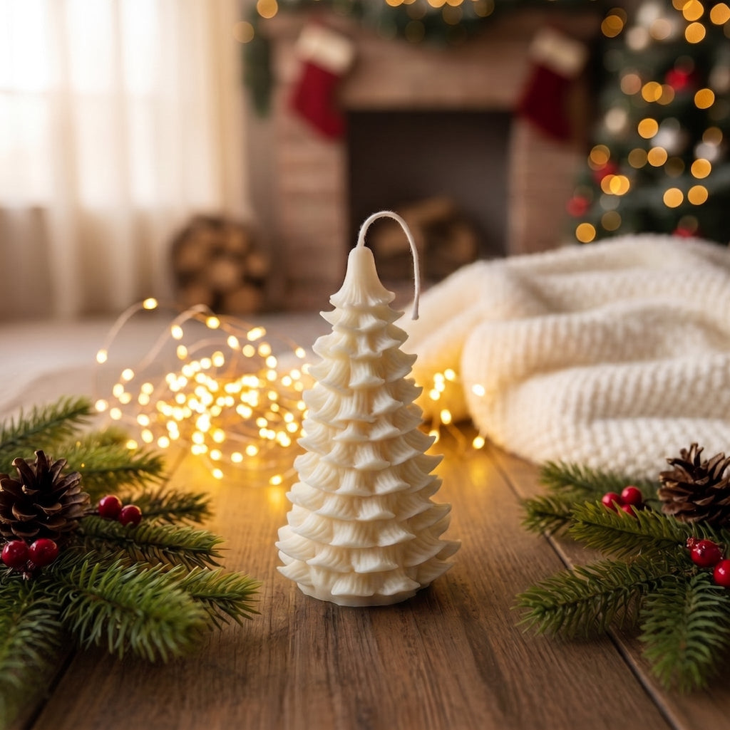 Handmade Christmas Tree Candles