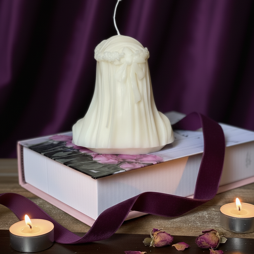 Large Veiled Lady Sculpture Candle
