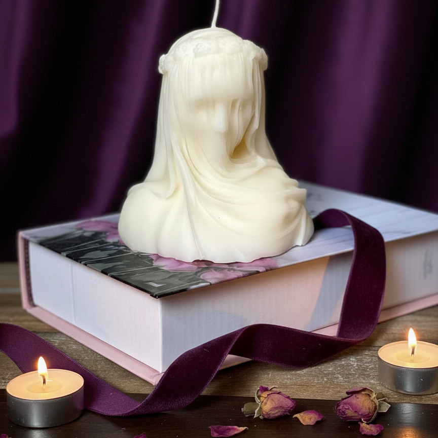 Large Veiled Lady Sculpture Candle
