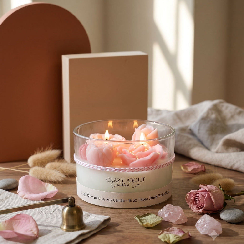 Large Rose Container Candle | Romance Captured