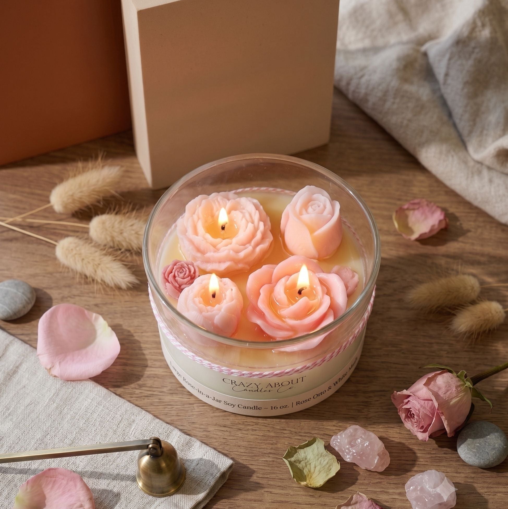 Large Rose Container Candle | Romance Captured