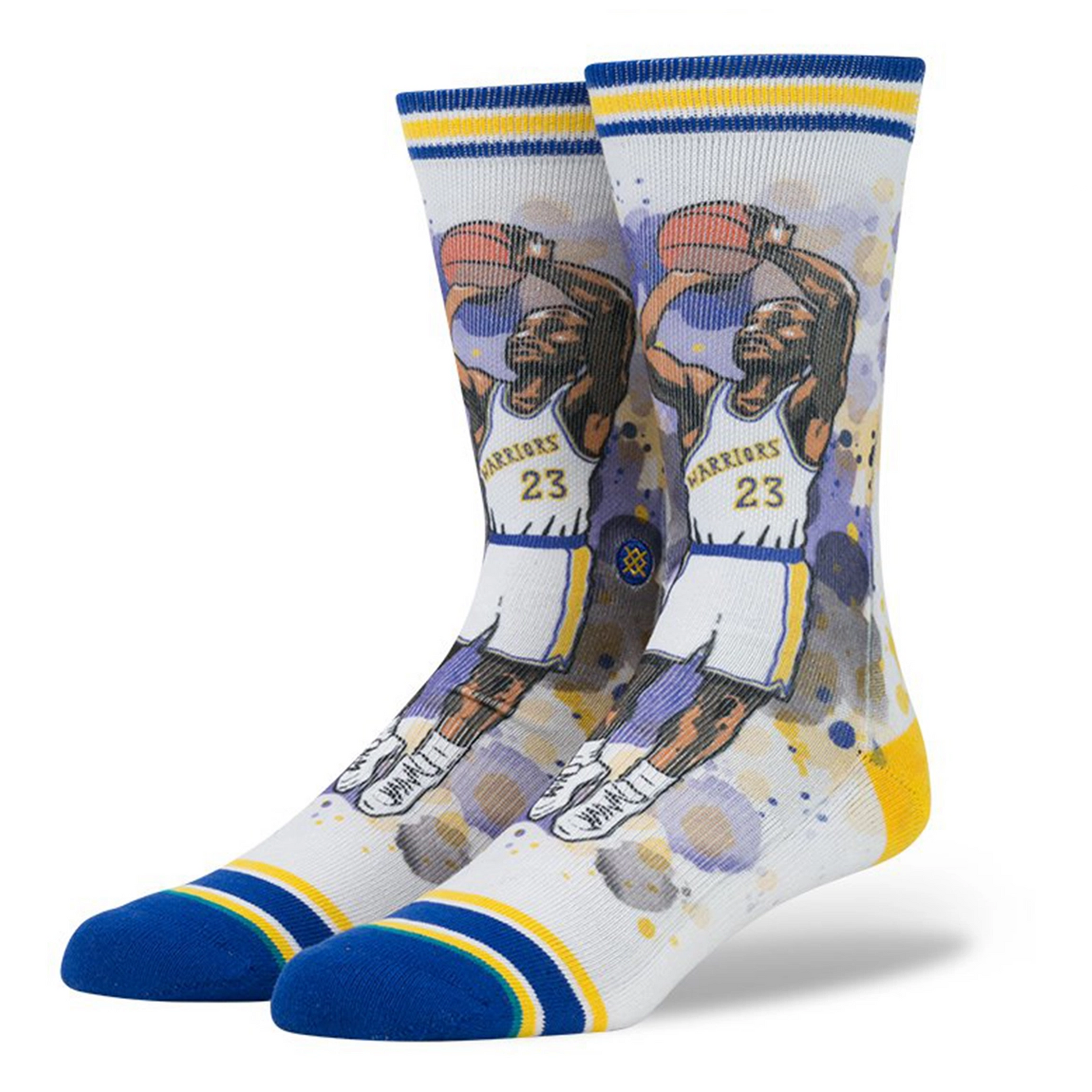 [M558C16ROC-BLU] Mens Stance NBA Golden State Warriors Socks - Mitch Richmond by SNEAKAR