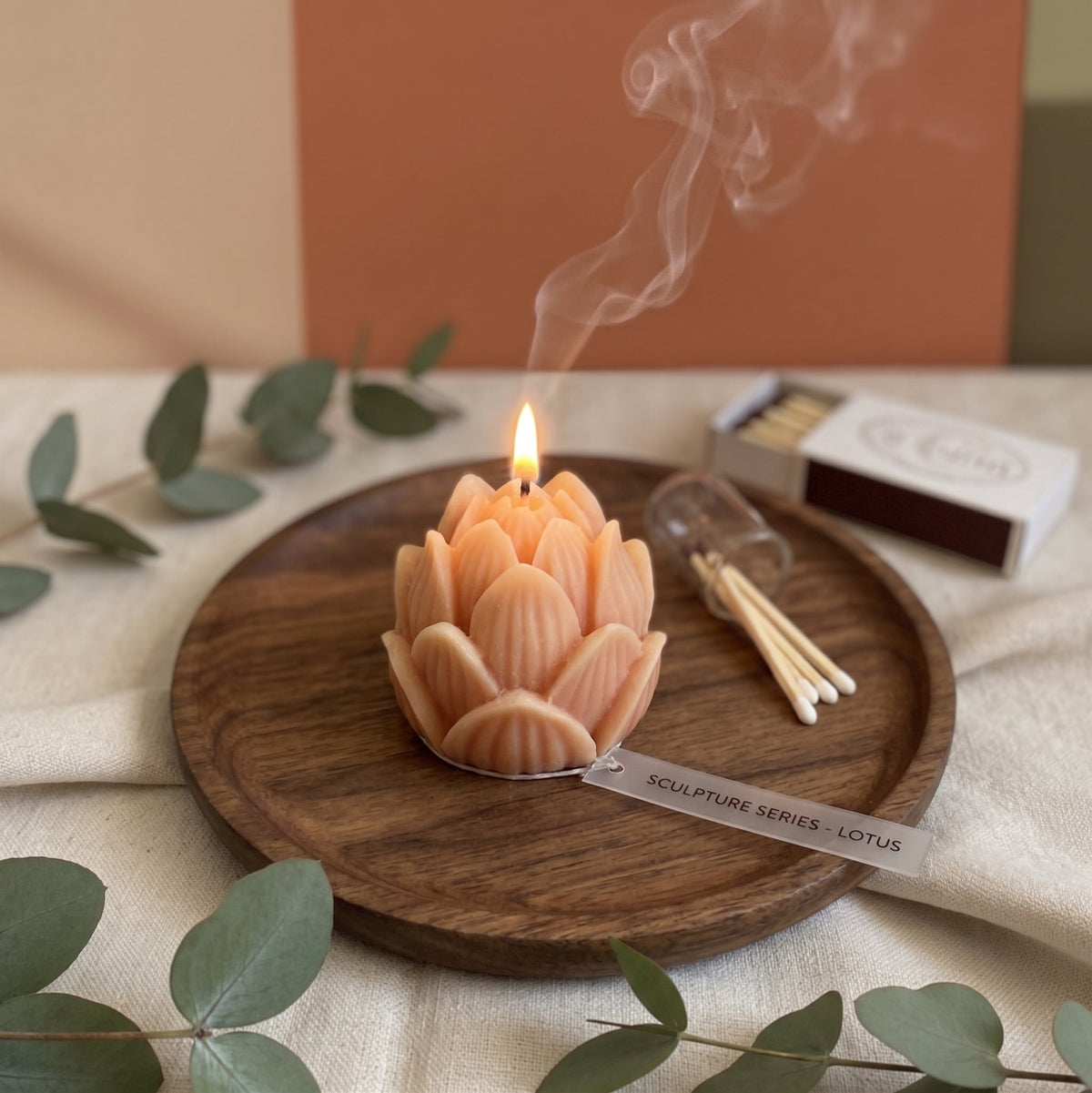 Mini Lotus Candle | Handmade Floral Candle