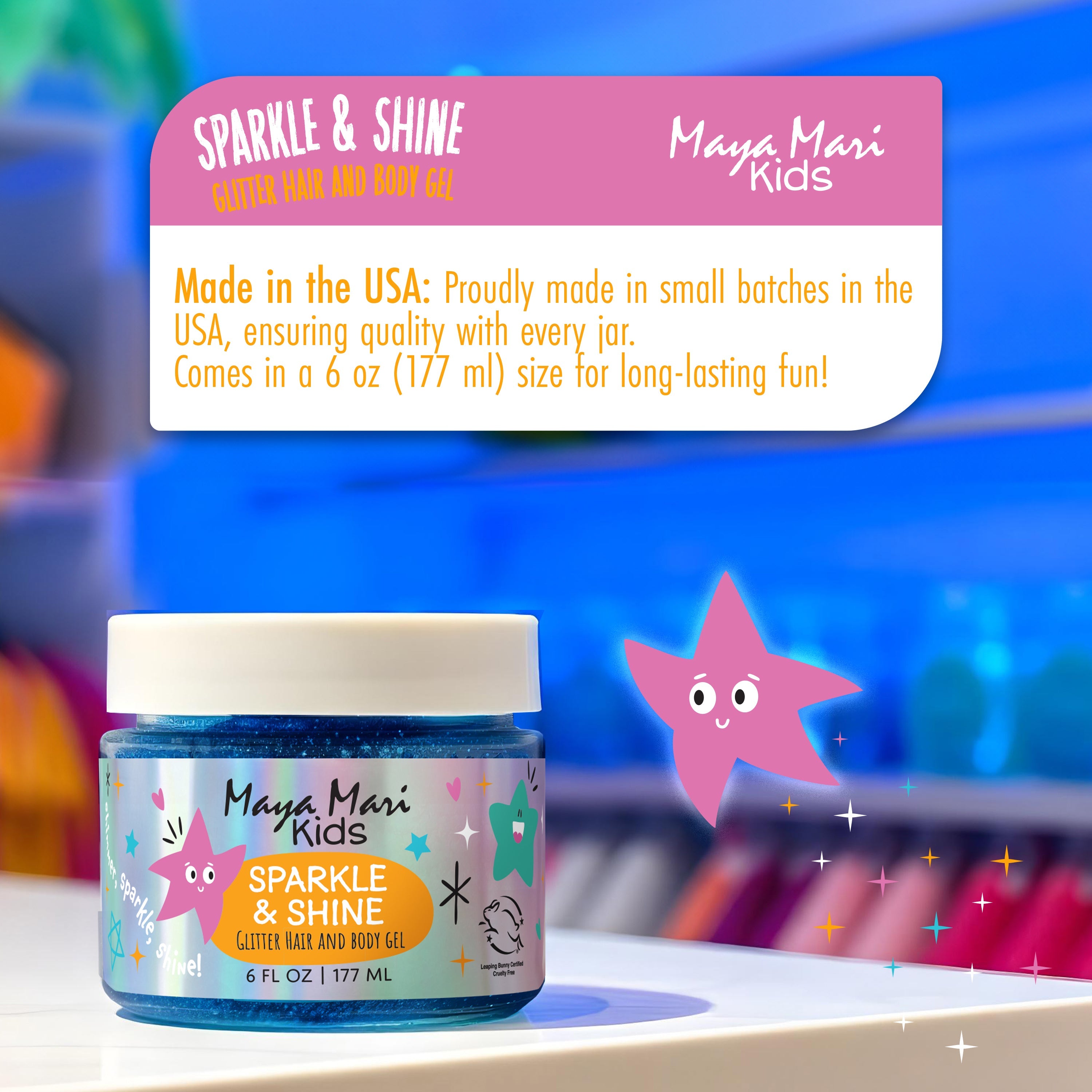 Maya Mari Kids Sparkle & Shine Glitter Hair and Body Gel