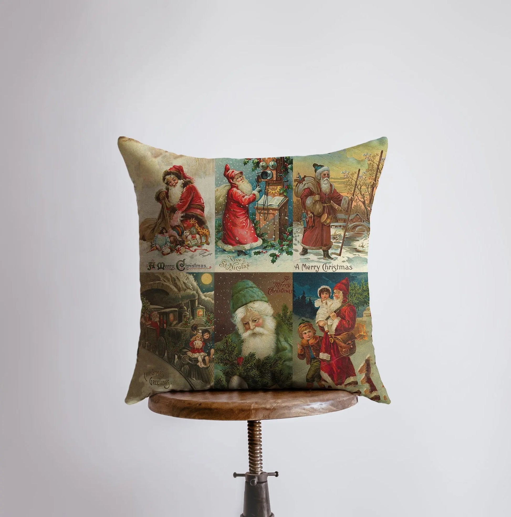 Merry Christmas | Vintage | Throw Pillow | Christmas Pillow | Home Decor | Christmas Pillowcases | Christmas tree | Christmas Gifts - UniikPillows