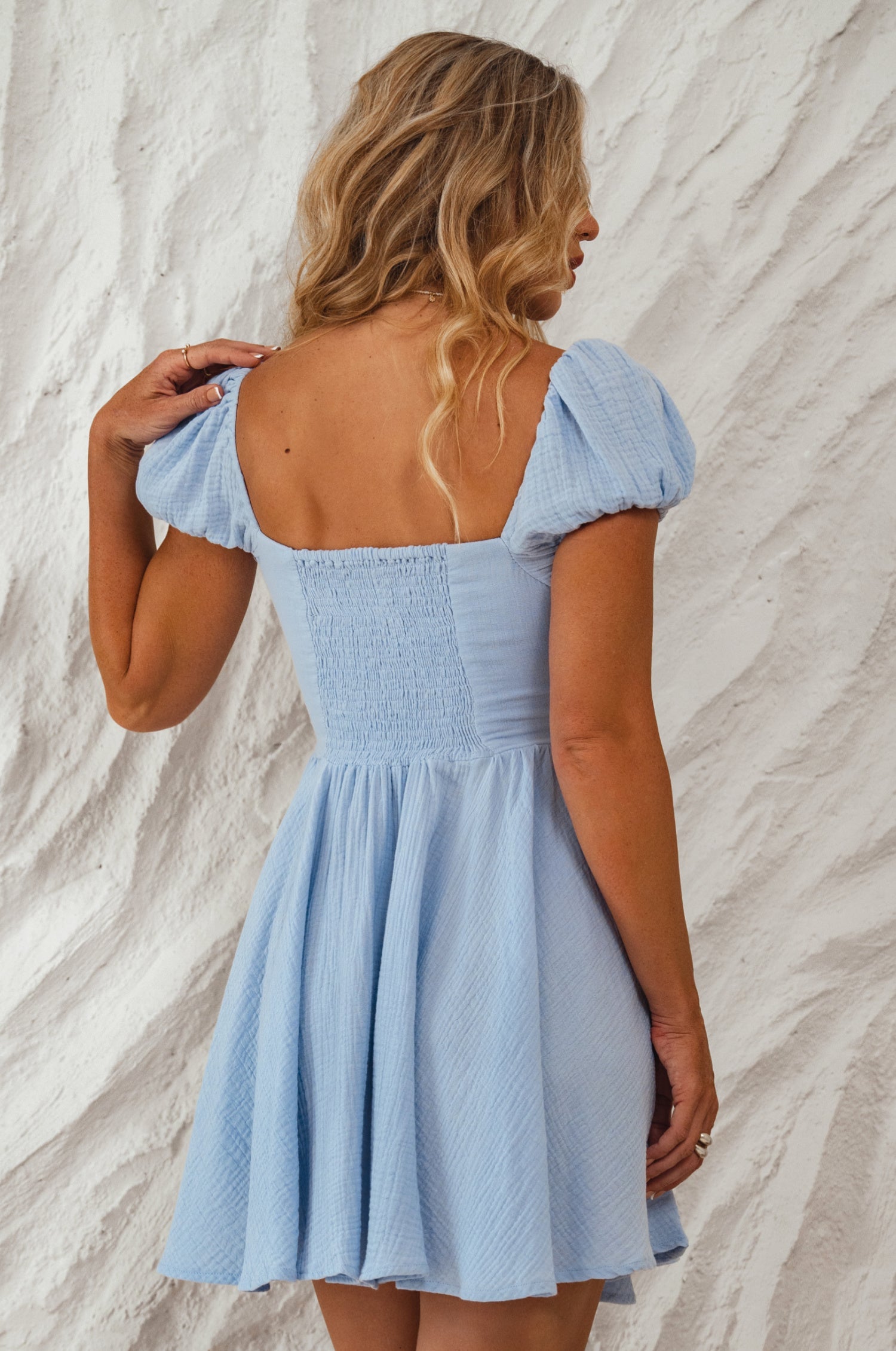 Michelina Cotton Mini Dress by Bali ELF