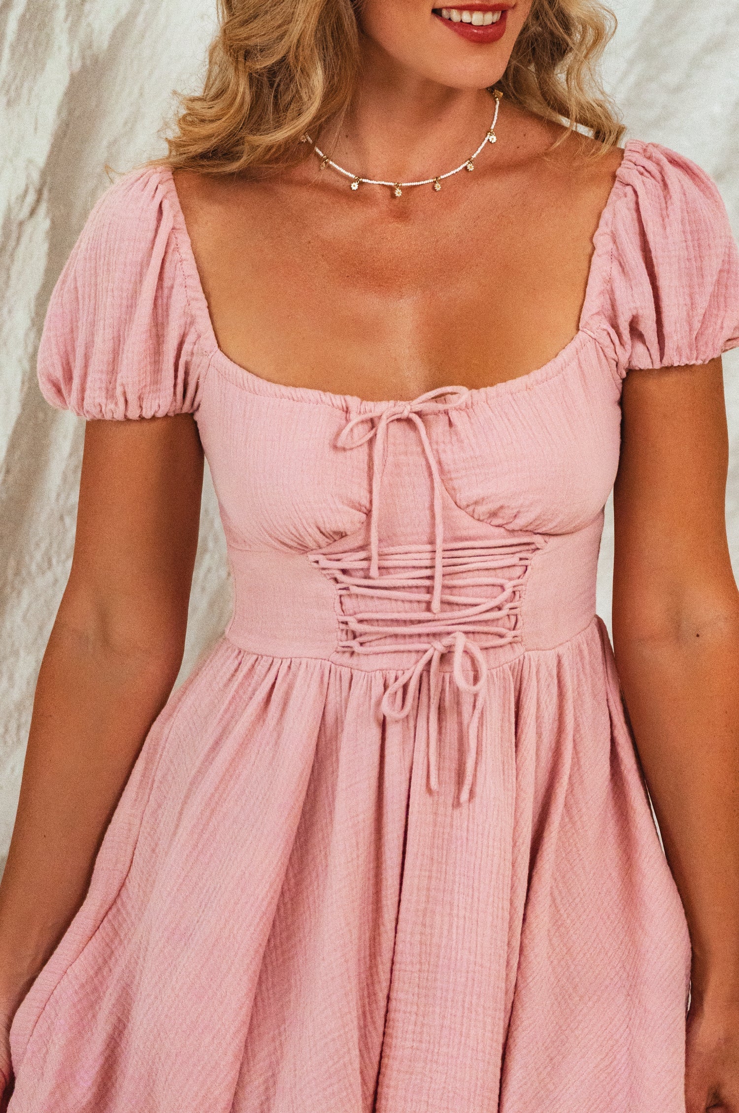 Michelina Cotton Mini Dress by Bali ELF