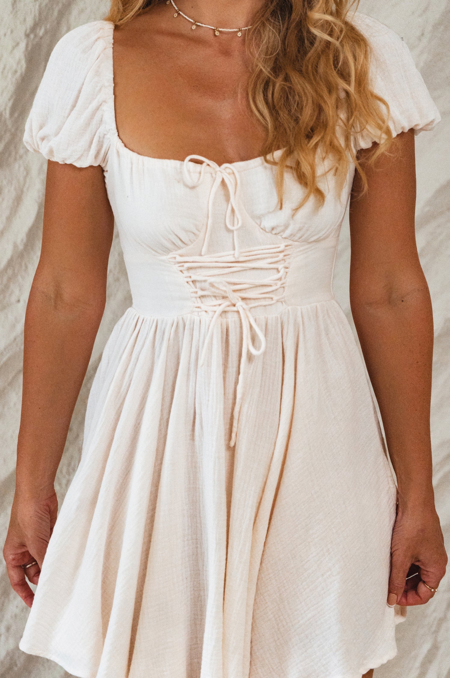 Michelina Cotton Mini Dress by Bali ELF