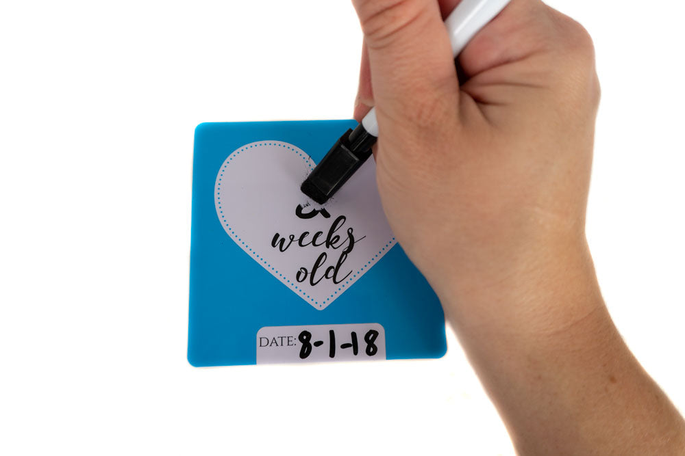 Boy Preemie NICU Milestone Cards to NICU Grad in Plastic