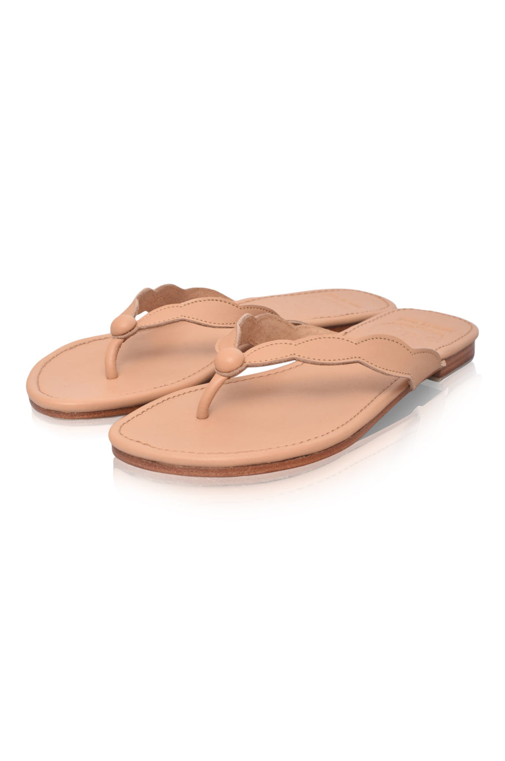 Nuvola Thong Leather Slides by Bali ELF