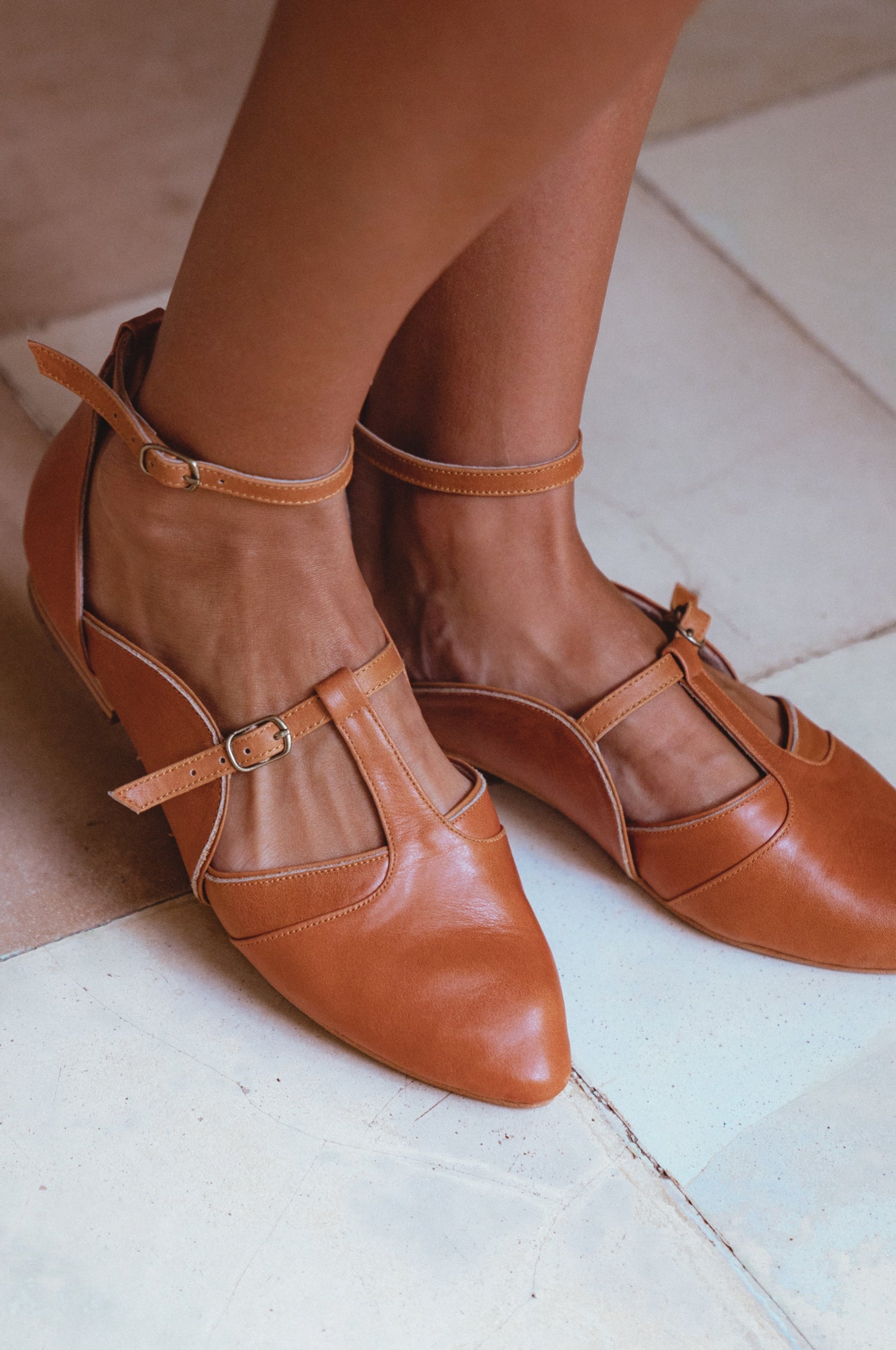 On The Go Leather Ballet Flats by Bali ELF
