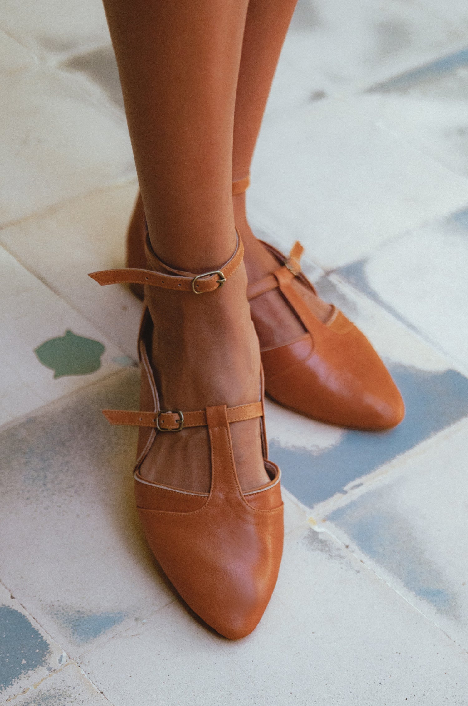 On The Go Leather Ballet Flats by Bali ELF