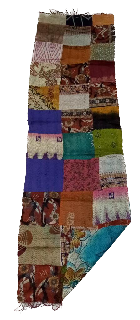 Hand Stitched Kantha  Silk  Vintage throw by OMSutra