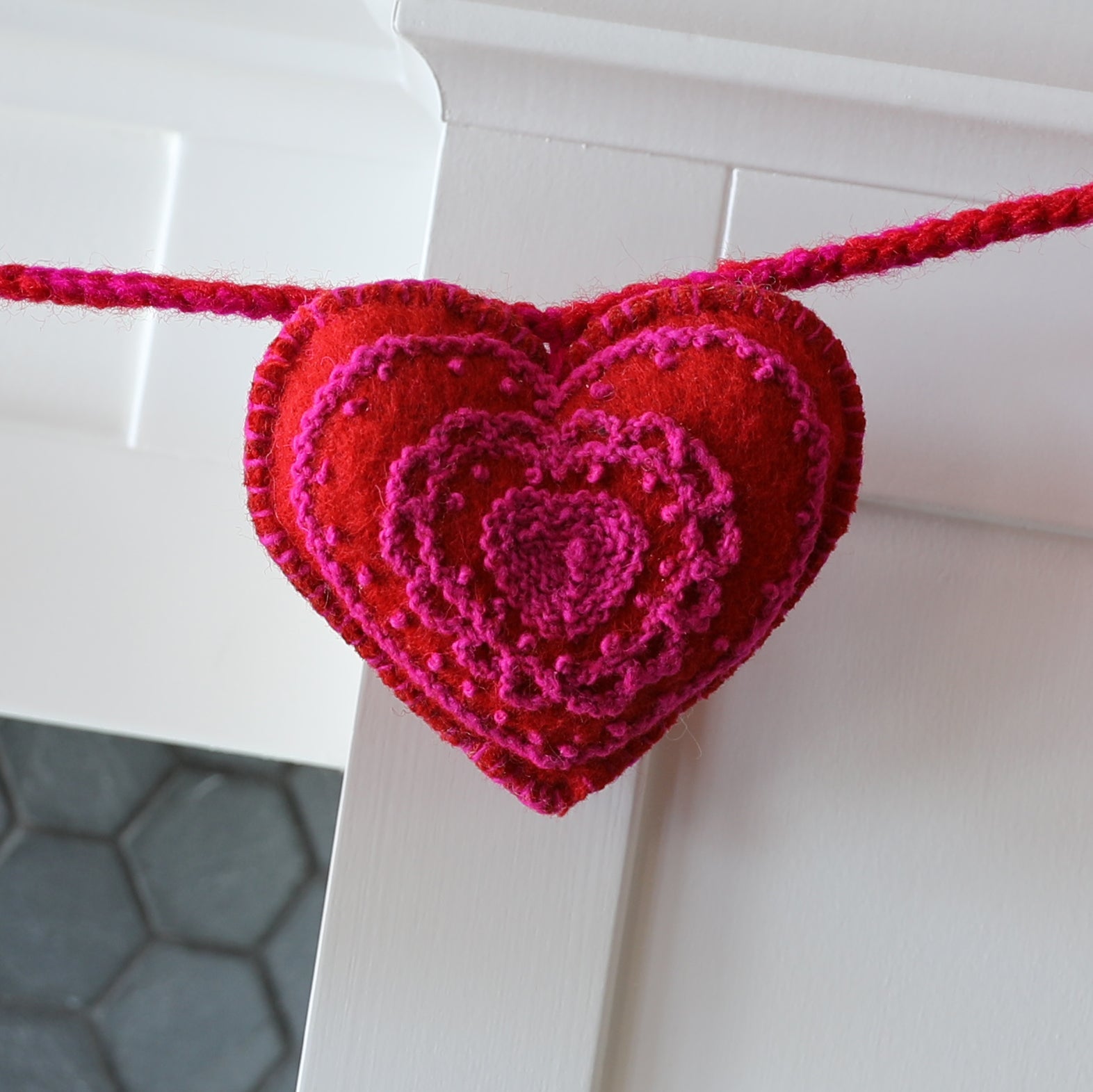 Valentine Garland, Pink by Melange Collection