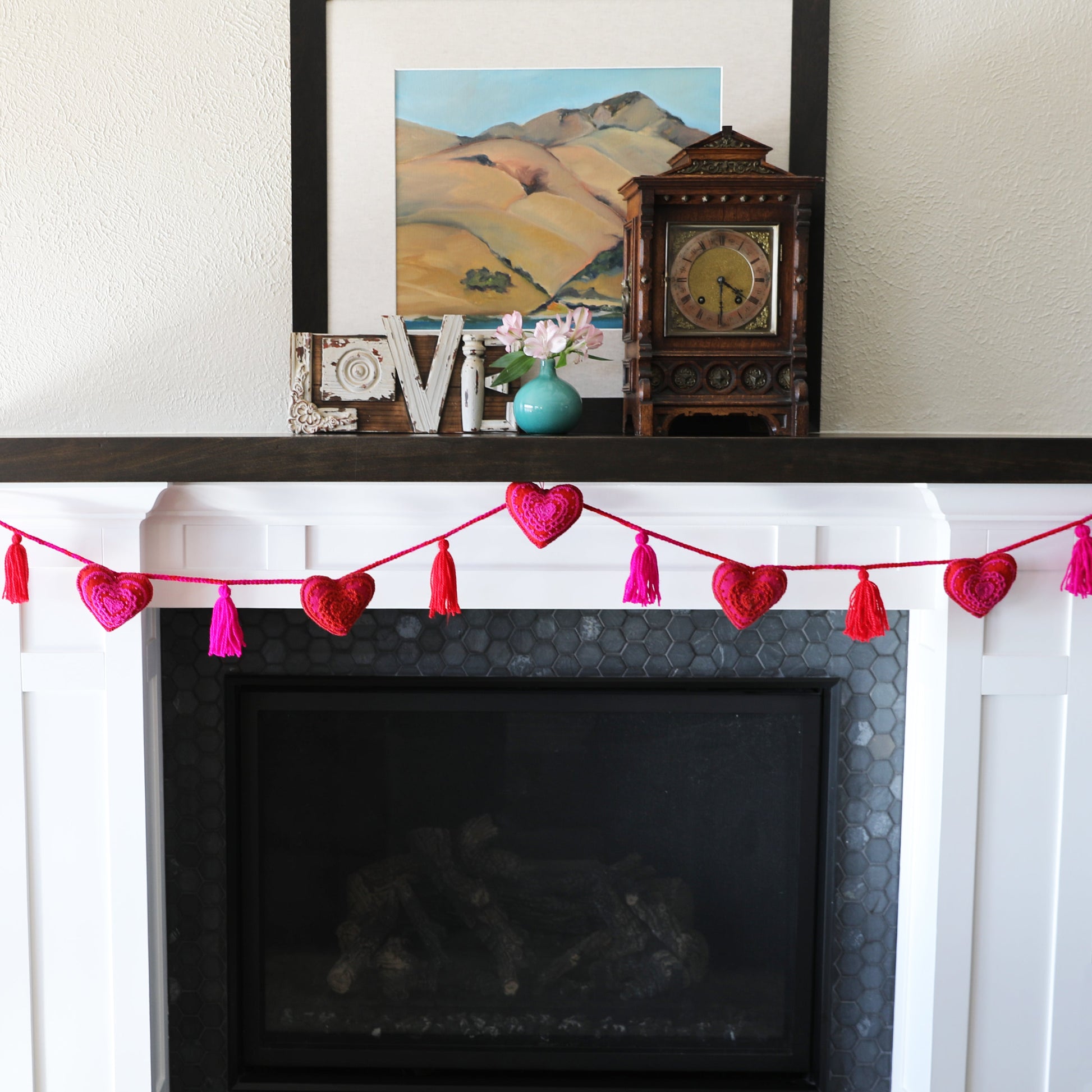 Valentine Garland, Pink by Melange Collection