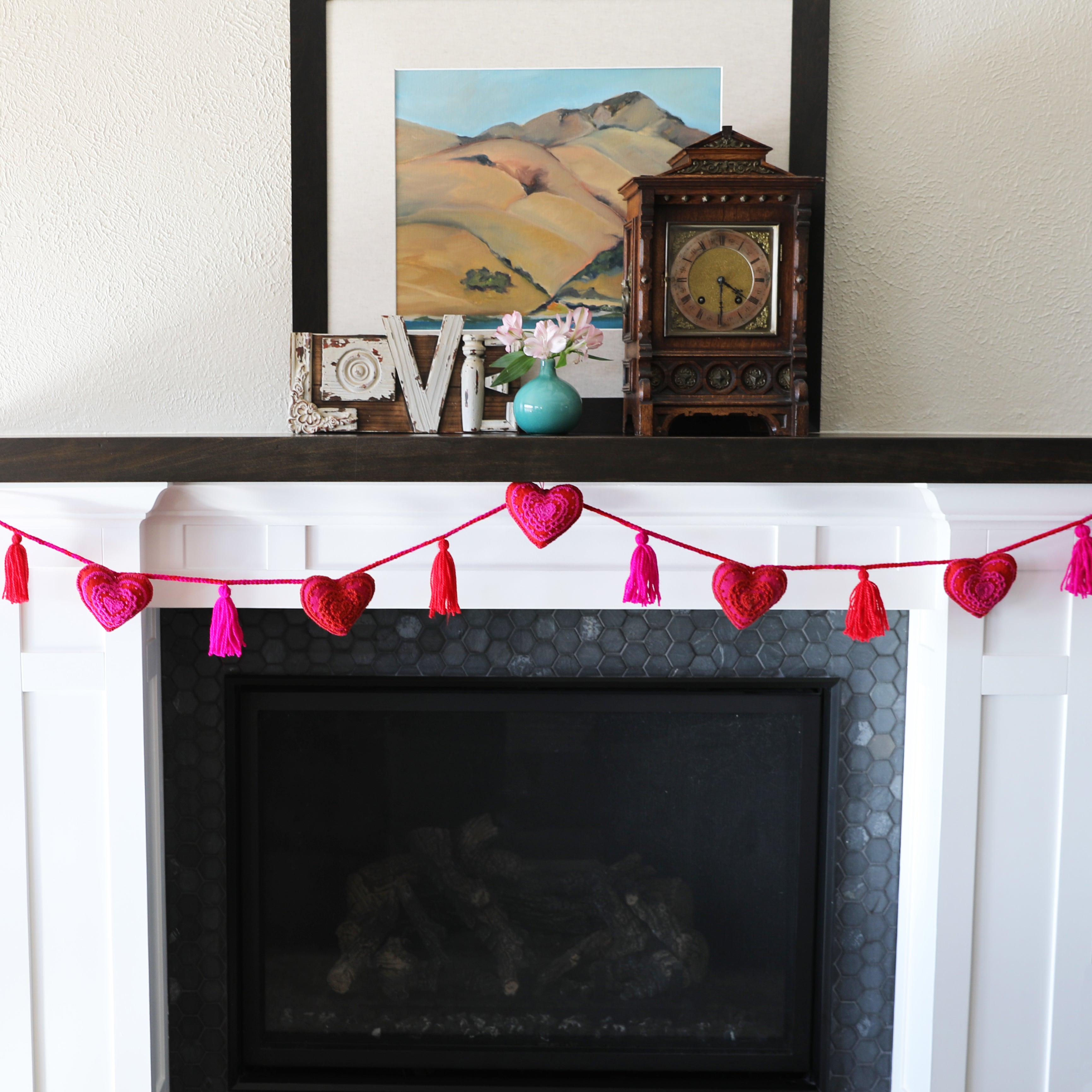 Valentine Garland, Pink by Melange Collection