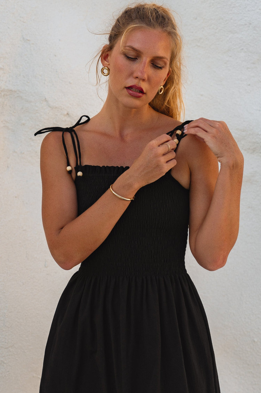 Paradiso Strappy Linen Midi Dress by Bali ELF