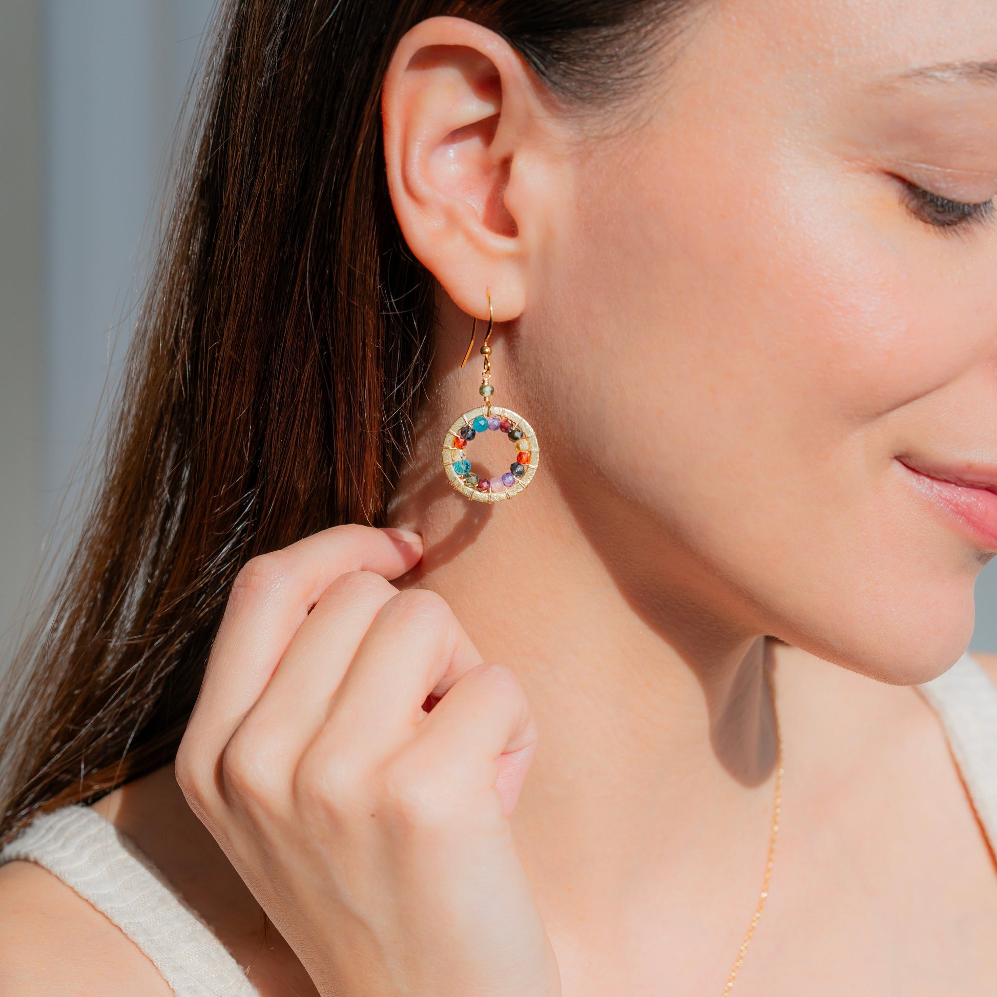 Mini Halo Earrings by OyeraCharisma