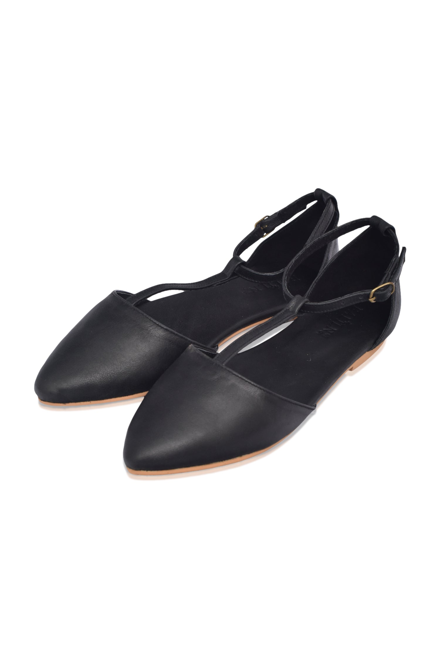 Paula Pointy Leather Flats by Bali Lane