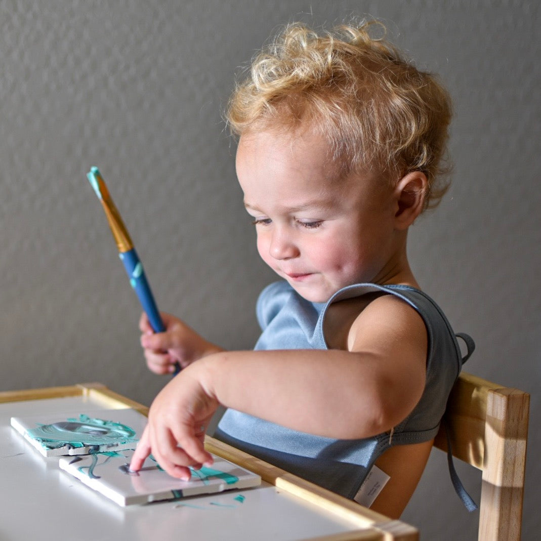 Solid Slate Minimalist Bapron by BapronBaby