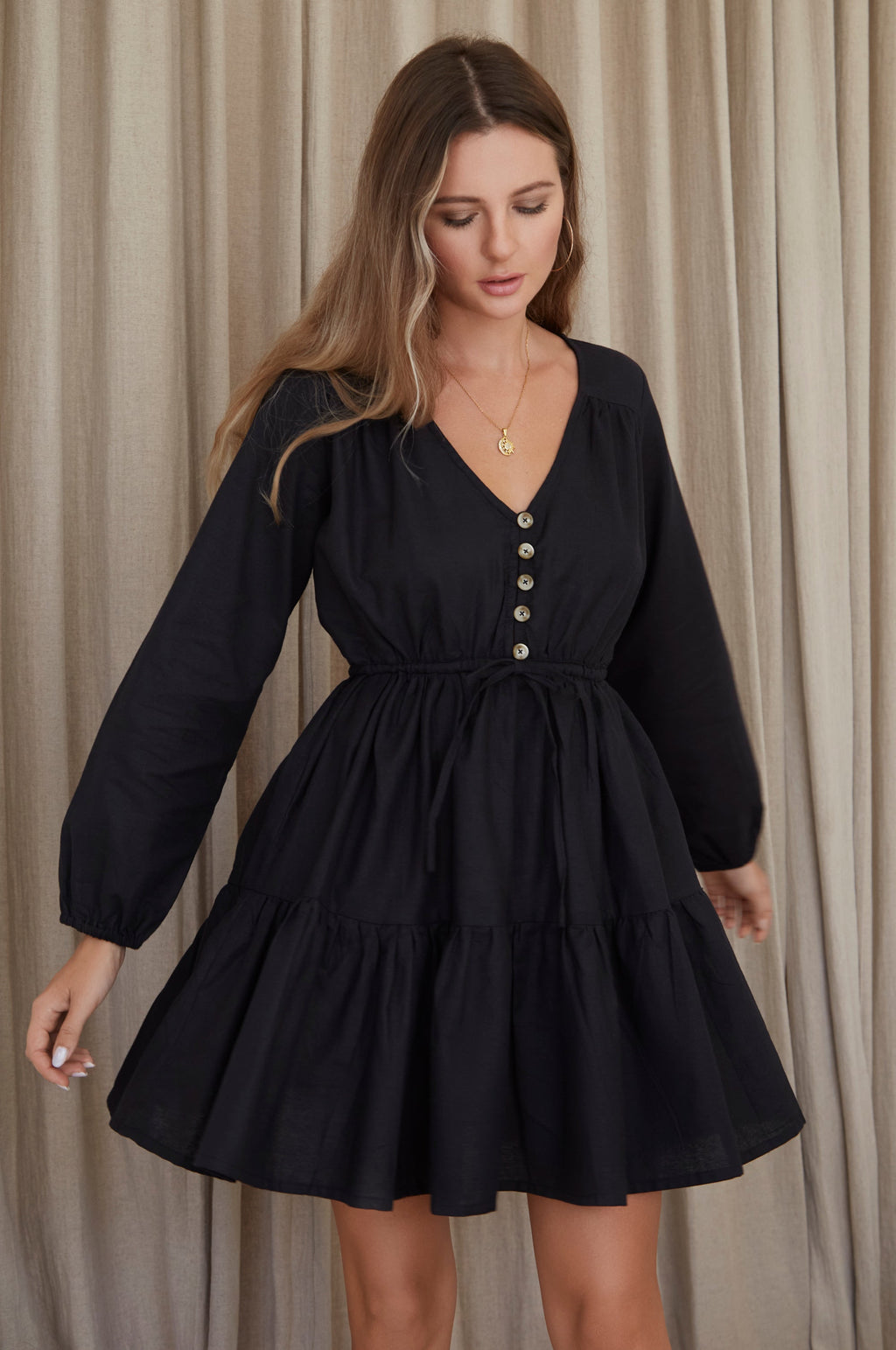 Positano Linen Mini Dress by Bali Lane