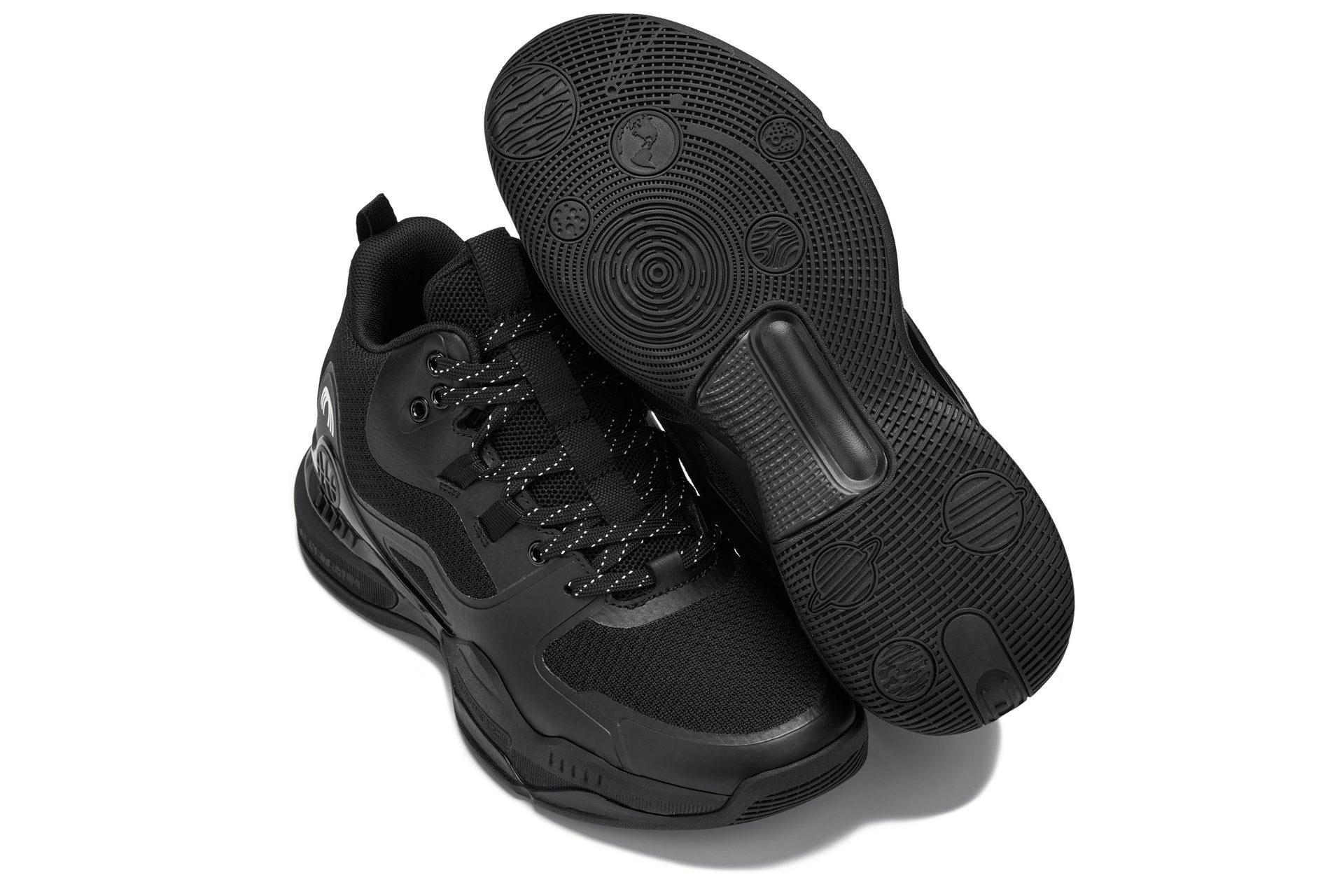 CALTO - Q393 - 3 Inches Taller (Black) - Basketball High-Top Sneakers