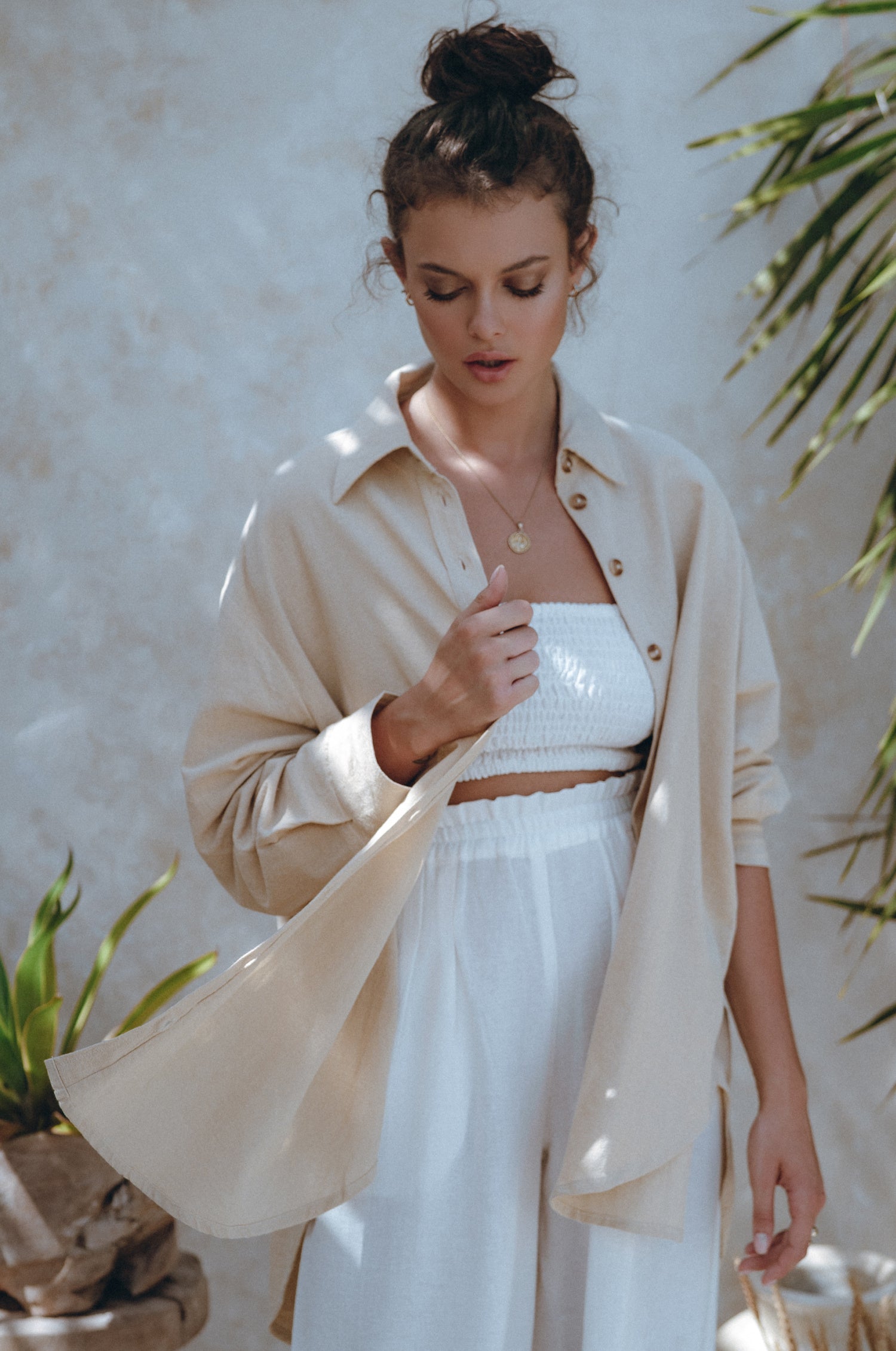 Romania Oversized Linen Shirt by Bali Lane