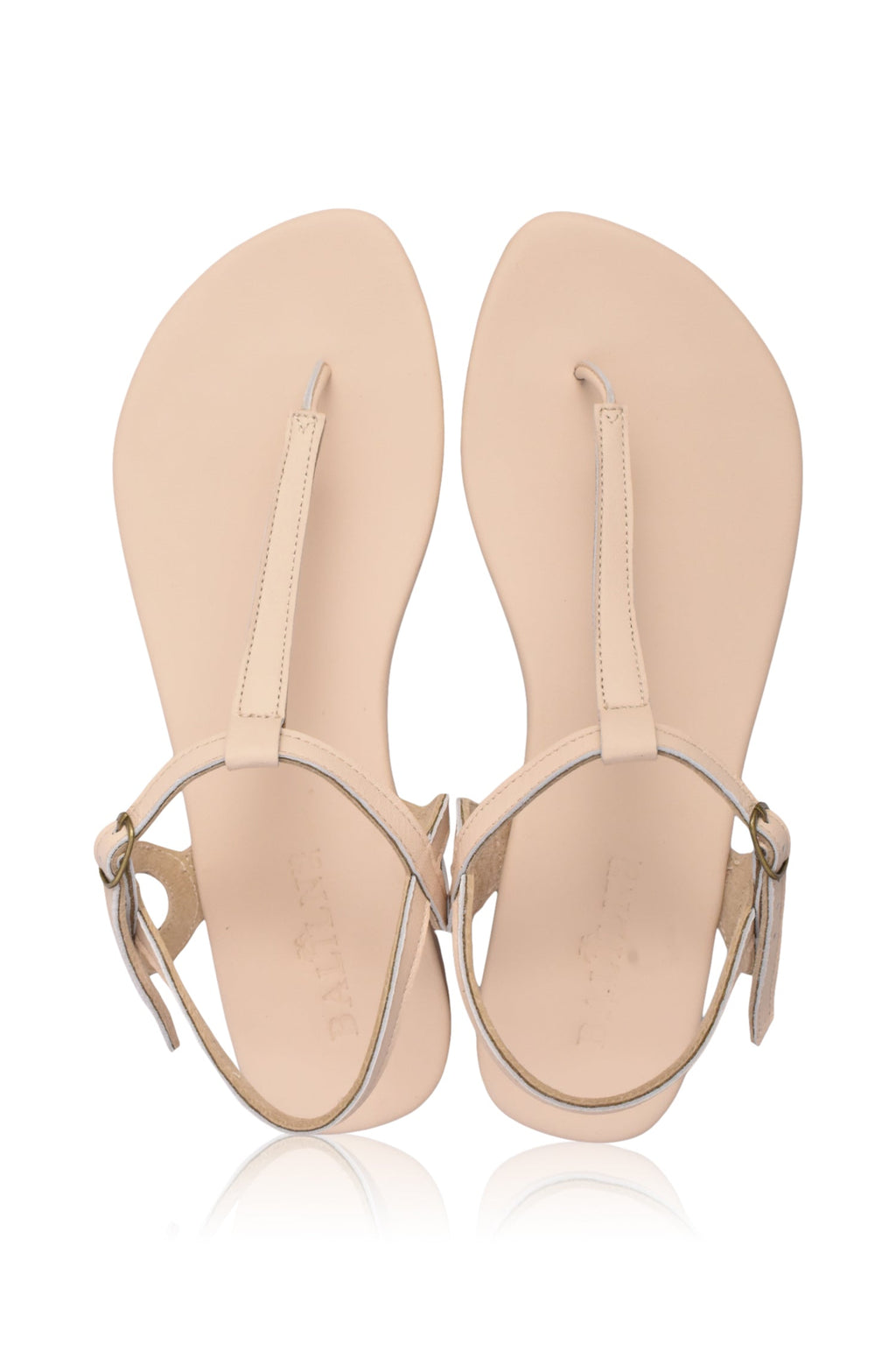 Rosalia T-strap Leather Sandals by Bali Lane