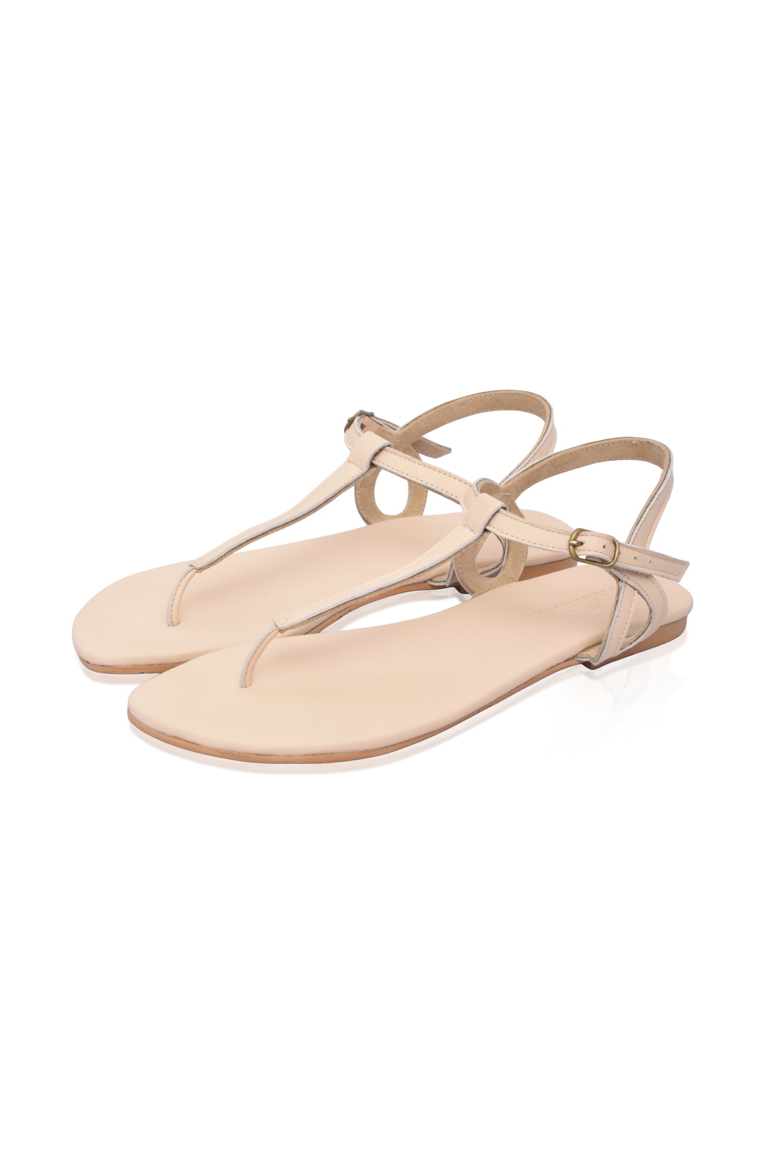 Rosalia T-strap Leather Sandals by Bali Lane