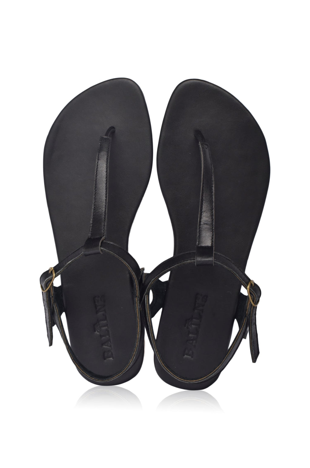 Rosalia T-strap Leather Sandals by Bali Lane