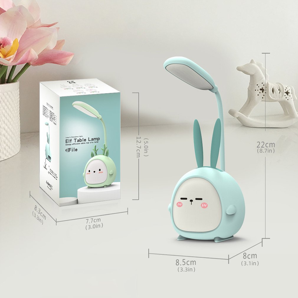 Kawaii Blue Bunny Lamp and Packaging